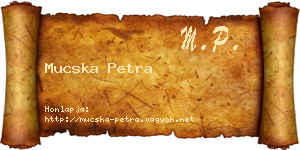 Mucska Petra névjegykártya
